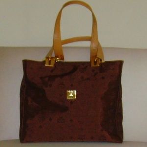 Designer MCM Canvas Handbag/Tote - Brown